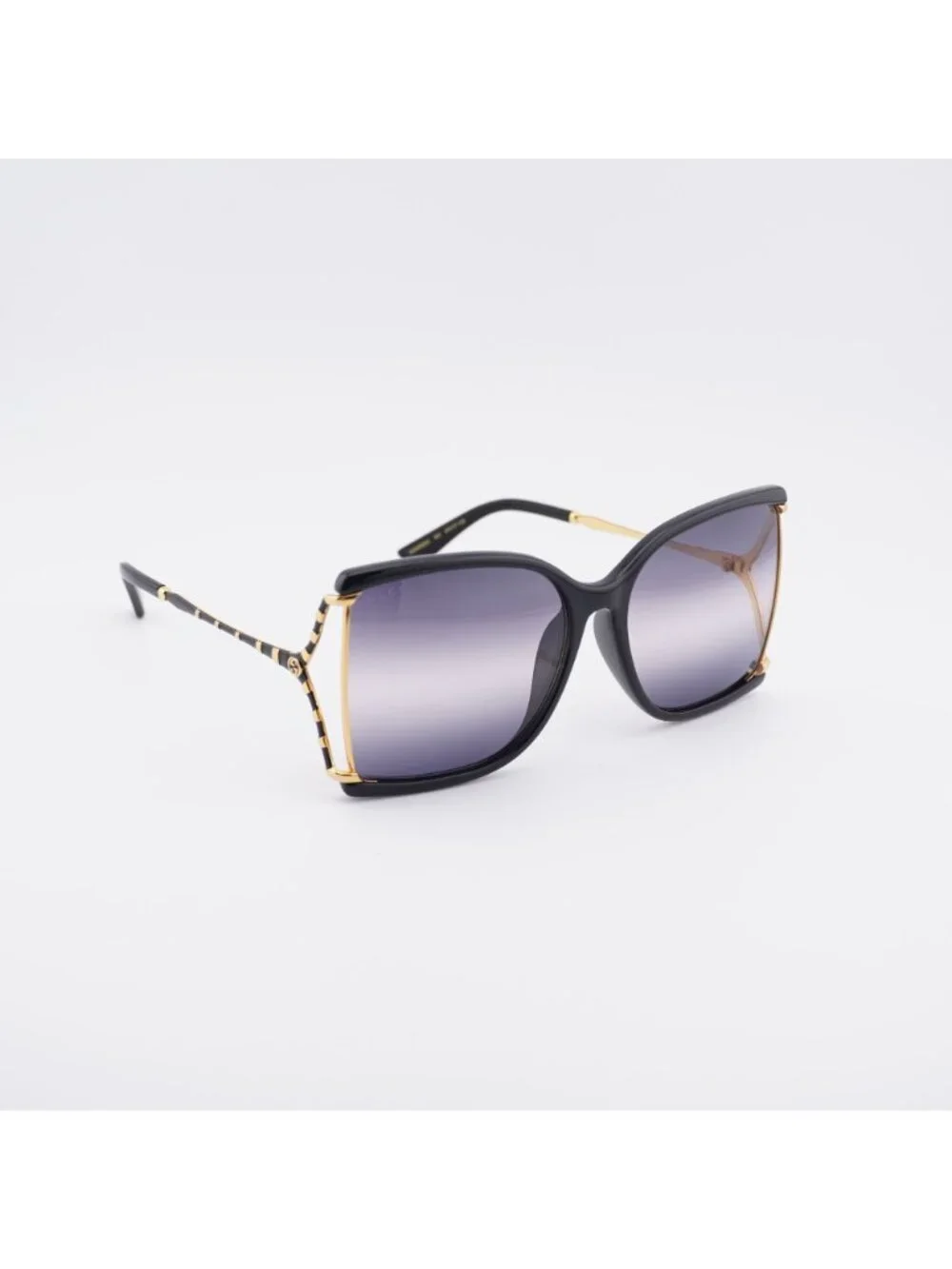 Gucci GG0592SK 001 Sunglasses Black Butterfly Frame, Grey Lenses